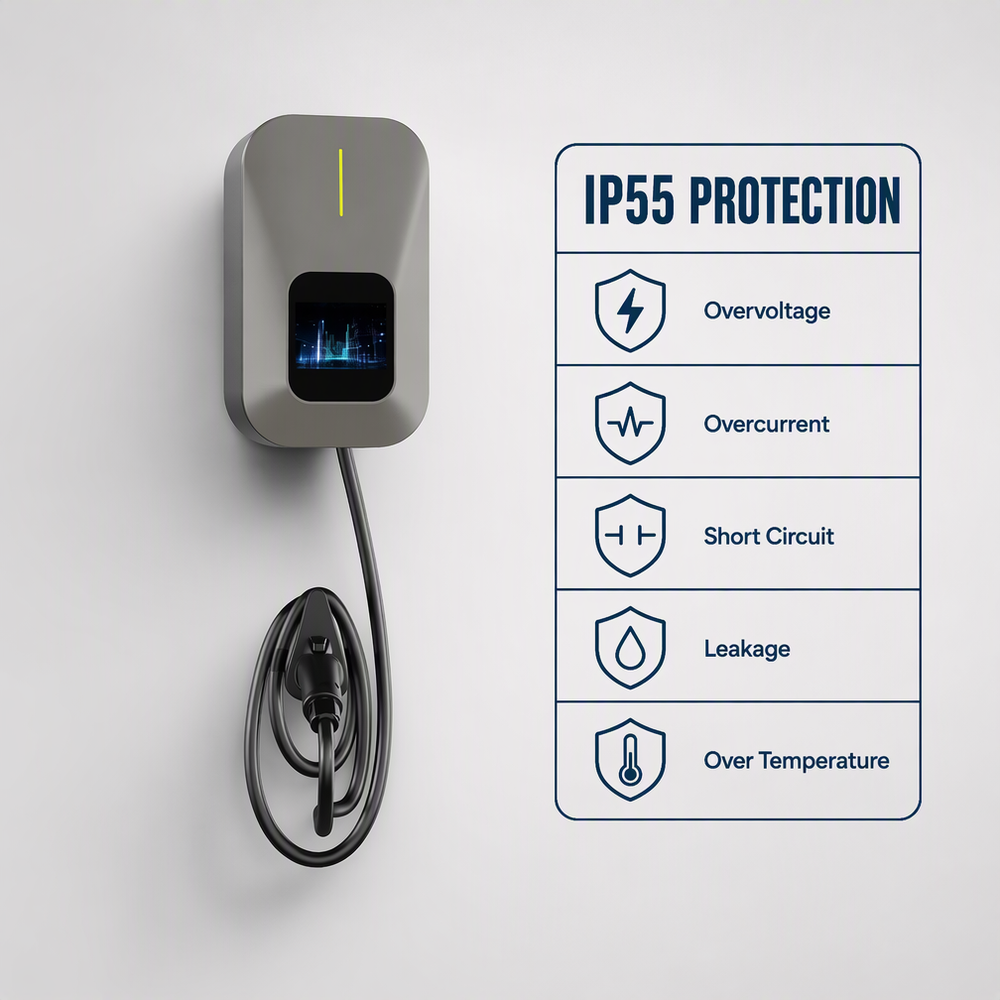 Cargador para vehículos eléctricos TEAM-EV Wallbox AC de 22 kW - Imagen 3